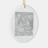 正方形の白によって縁どられる写真 セラミックオーナメント (右)