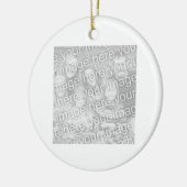 正方形の白によって縁どられる写真 セラミックオーナメント (左)