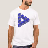 正方形の目の錯覚の不可能な階段 Tシャツ (正面)