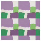 正方形の紫と緑のヴィンテージ ファブリック (見本)