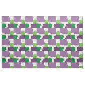 正方形の紫と緑のヴィンテージ ファブリック (ファットクウォーター)