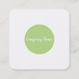 正方形の緑の点 スクエア名刺
