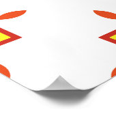 正方形の背景を持つシームレスなパターン抽象芸術 ポスター (角)