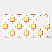 正方形の背景を持つシームレスなパターン抽象芸術  Case-Mate iPhoneケース (裏面 (横))