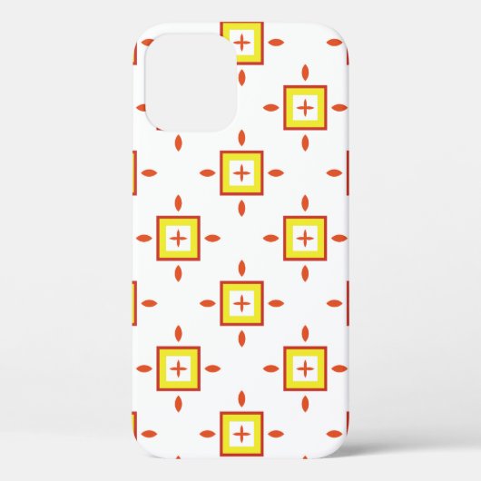 正方形の背景を持つシームレスなパターン抽象芸術  Case-Mate iPhoneケース (裏面)