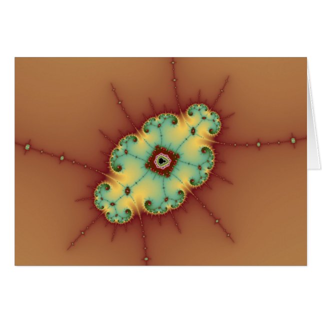 正方形の脳 – フラクタルカード (正面横)