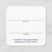 正方形の航海のないかりのアポイントメントのメモ 予約カード (裏面)