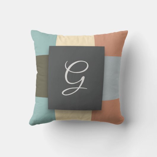 正方形の色 クッション (裏面)