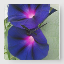 正方形の花の柱時計 スクエア壁時計