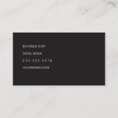 正方形の装飾とテクスチャイエロー 名刺 (裏面)