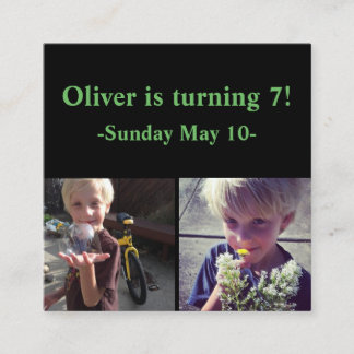 正方形の誕生日の招待状(100パック) エンクロージャーカード