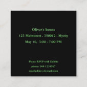 正方形の誕生日の招待状(100パック) エンクロージャーカード (裏面)