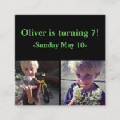 正方形の誕生日の招待状(100パック) エンクロージャーカード (正面)