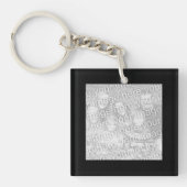 正方形の黒い縁ど写真 キーホルダー (正面)