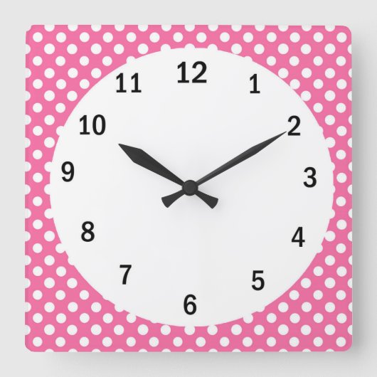 正方形の(大きい)柱時計 スクエア壁時計 (正面)