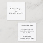 正方形のCrafter、ジュエリー、プロダクト、Businesカード スクエア名刺 (正面/裏面)