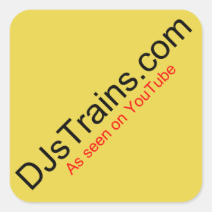 正方形のDJsTrainsのロゴのステッカー スクエアシール
