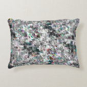 正方形のDVDの切り出し、粗いモザイクのような色の外観 アクセントクッション (正面)