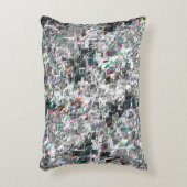 正方形のDVDの切り出し、粗いモザイクのような色の外観 アクセントクッション (正面(垂直))