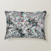 正方形のDVDの切り出し、粗いモザイクのような色の外観 アクセントクッション (裏面)