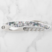 正方形のDVDの切り出し、粗いモザイクのような色の外観 ソムリエナイフ (正面)