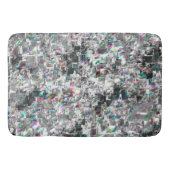 正方形のDVDの切り出し、粗いモザイクのような色の外観 バスマット (正面)