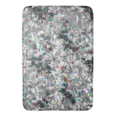 正方形のDVDの切り出し、粗いモザイクのような色の外観 バスマット (正面縦)