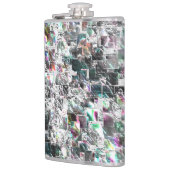 正方形のDVDの切り出し、粗いモザイクのような色の外観 フラスク (左)