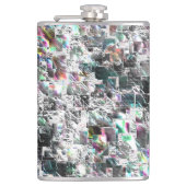 正方形のDVDの切り出し、粗いモザイクのような色の外観 フラスク (正面)