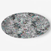 正方形のDVDの切り出し、粗いモザイクのような色の外観 ペーパープレート (アングル)