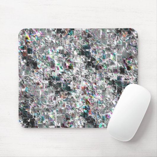 正方形のDVDの切り出し、粗いモザイクのような色の外観 マウスパッド (マウス)