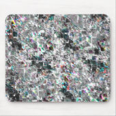 正方形のDVDの切り出し、粗いモザイクのような色の外観 マウスパッド (正面)