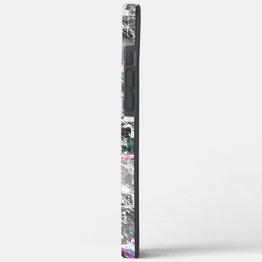 正方形のDVDの切り出し、粗いモザイクのような色の外観 Case-Mate iPhoneケース (裏面 / 左)