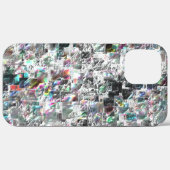 正方形のDVDの切り出し、粗いモザイクのような色の外観 Case-Mate iPhoneケース (裏面 (横))