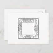 正方形のOpon Ifaの占いの皿 案内ポストカード (正面/裏面)