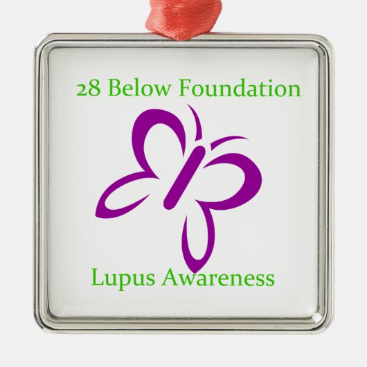 正方形のOranament メタルオーナメント (正面)