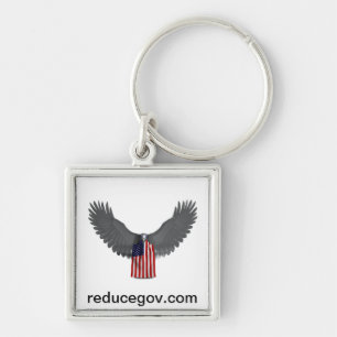 正方形のreducegovのkeychain キーホルダー