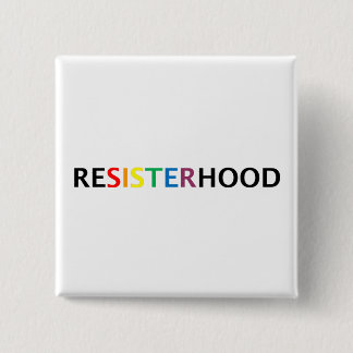 正方形のresisterhoodボタン 缶バッジ