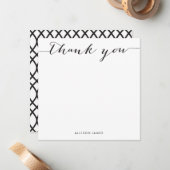 正方形は平らなメッセージカード-溝がある紙感謝していしています ノートカード (正面/裏面インサイチュ)