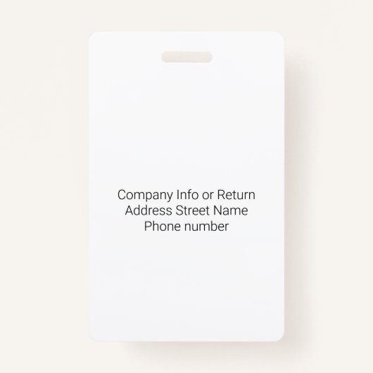 正方形または円スタイルのロゴ従業員名 バッジ (裏面)