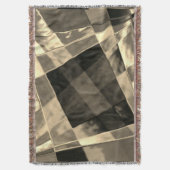 正方形または茶色の傾斜した正方形と長方形。 スローブランケット (正面縦)