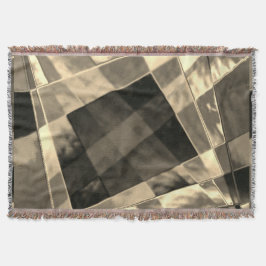 正方形または茶色の傾斜した正方形と長方形。 スローブランケット