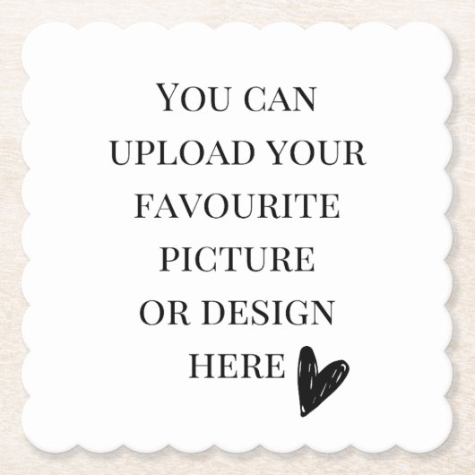 正方形をカスタマイズする ペーパーコースター (正面)