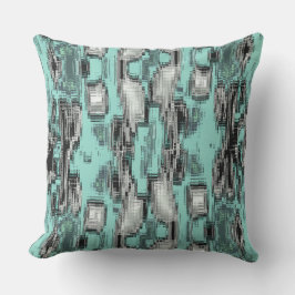 正方形を形成する交差したピクセル線抽象芸術 アウトドアクッション