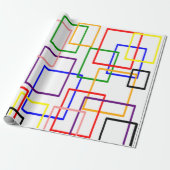 正方形を開く ラッピングペーパー (アンロールド)