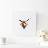 正方形アクリル製壁時計ロゴ設計 スクエア壁時計 (ホーム)