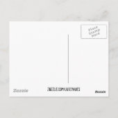 正方形アールデコ黄色レトロパターン ポストカード (裏面)