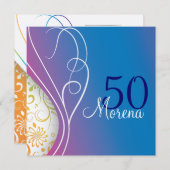 正方形エレガント招待状 招待状 (正面/裏面)