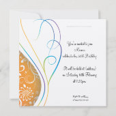 正方形エレガント招待状 招待状 (裏面)