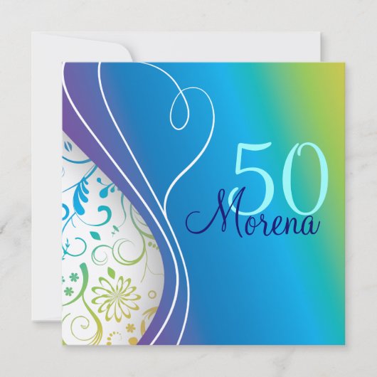 正方形エレガント招待状 招待状 (正面)